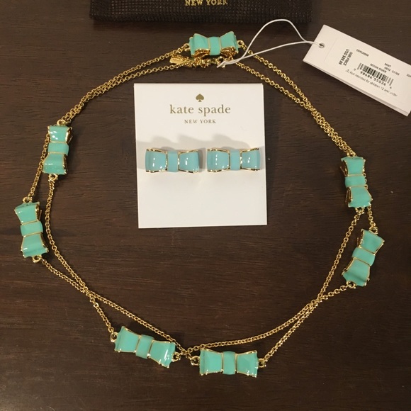 kate spade Jewelry - ✨Kate Spade Teal Bow Necklace✨